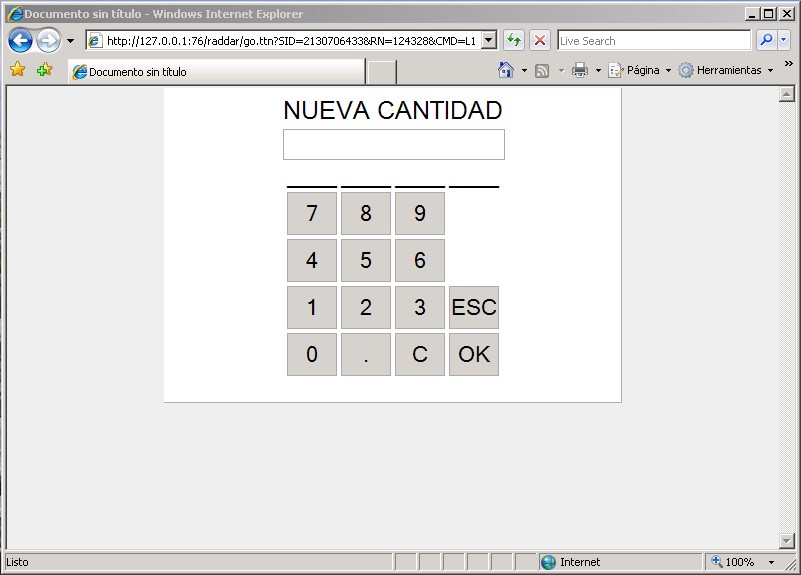Nueva cantidad