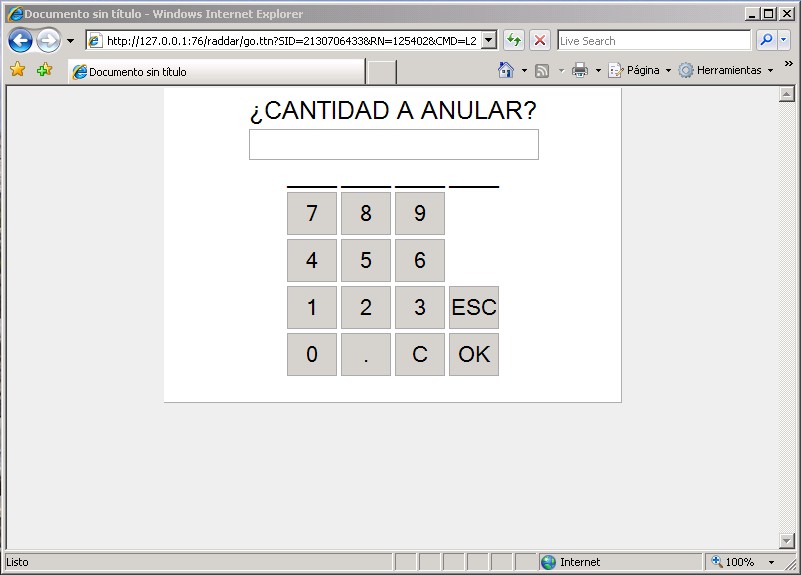 Cantidad a anular