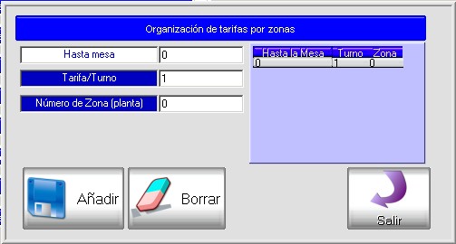 A?adir tarifa para venta de barra o venta directa