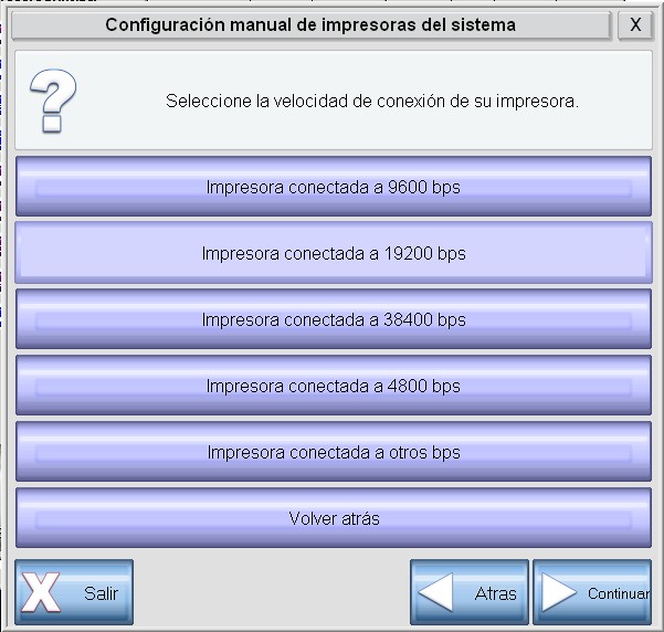 Selección de velocidad de conexión