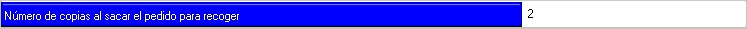 Número de copias al sacar el pedido para recoger