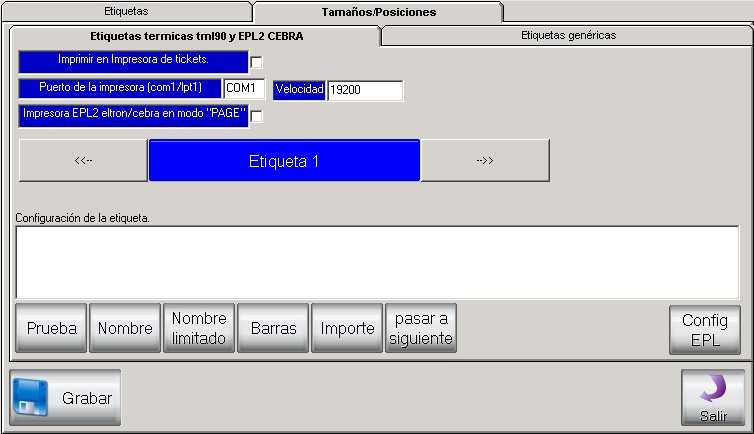 Pesta?a de etiquetas térmicas