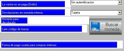 Opciones para la forma de pago