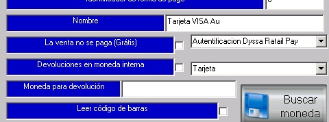 Opciones para la forma de pago