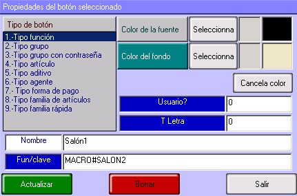 TPV Fx900930 botón derecho en Salón Directo