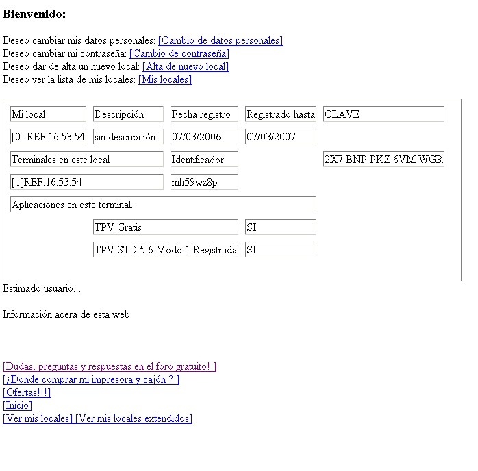 Registro de mi TPV STD Ver registro:Paso 2:Localizando la clave