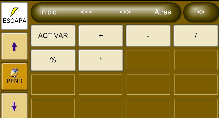 Función 400100 FX: Botón directo de calculadora: Opciones