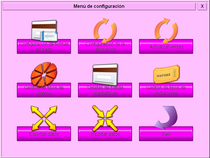 Menú Configuración