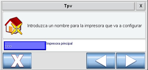 Introducir nombre de la impresora