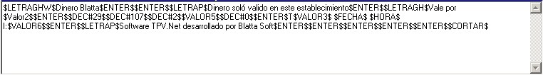 Texto para el formato del dinero interno